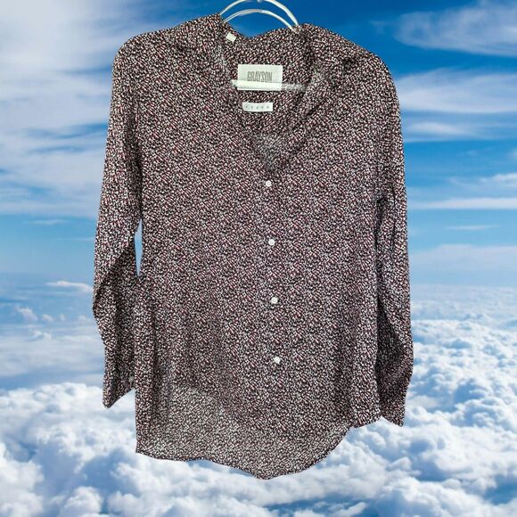 GRAYSON Womens Size 1/XS Top Button Up Floral Long Sleeve Frank and Eileen - Picture 1 of 5